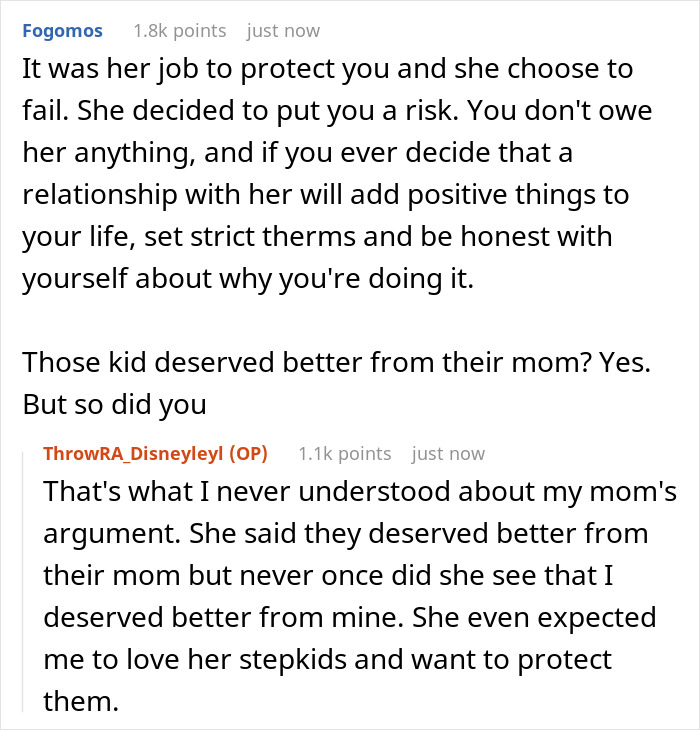Discussion on teen safety failure by mom and need for strict terms in reconciliation