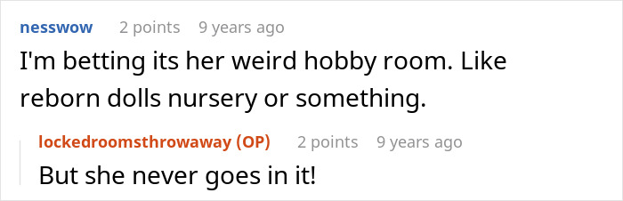 Comment guessing girlfriend's locked room is a weird hobby room with reborn dolls Comment guessing girlfriend's locked room is a weird hobby room with reborn dolls