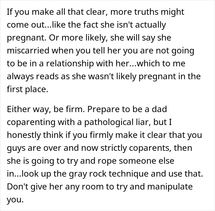 Comment about possible miscarriage in fake birthday lie case