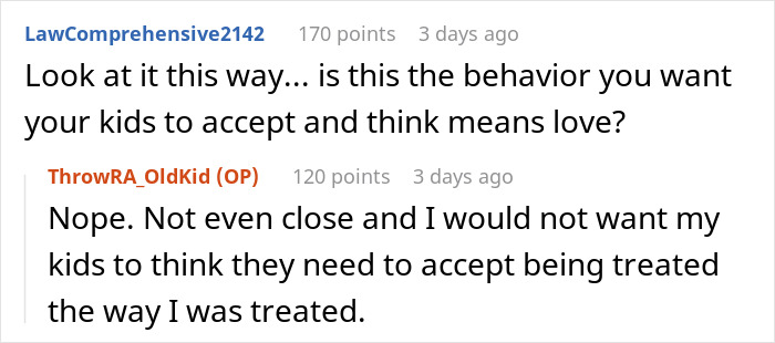Question about what behaviors children should accept as love in family relationships Question about what behaviors children should accept as love in family relationships
