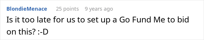 A comment about starting a Go Fund Me to bid on the trip after a Woman&rsquo;s Drunken Tantrum Over A Honeymoon Trip.