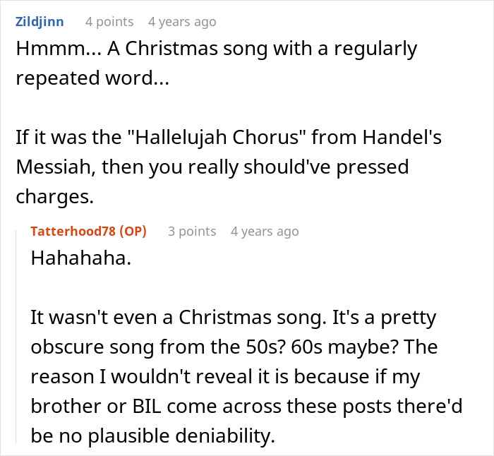 Comment about obscure song referenced in narcissistic MIL story Comment about obscure song referenced in narcissistic MIL story