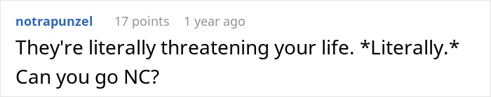 A comment warning that the mom is threatening her daughter's life by tricking her into eating gluten free food.