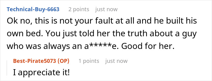 Comment supporting truth-telling in revenge against school bully husband Comment supporting truth-telling in revenge against school bully husband