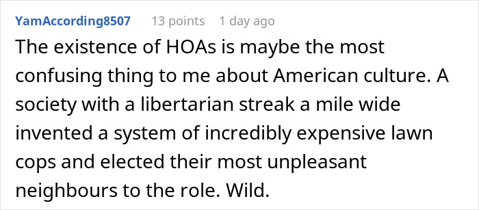 Comment on confusion about existence of HOAs and their role in American culture Comment on confusion about existence of HOAs and their role in American culture