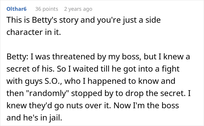 A Reddit comment detailing a story of revenge against a boss, similar to the siblings revenge on cheater stepdad. A Reddit comment detailing a story of revenge against a boss, similar to the siblings revenge on cheater stepdad.
