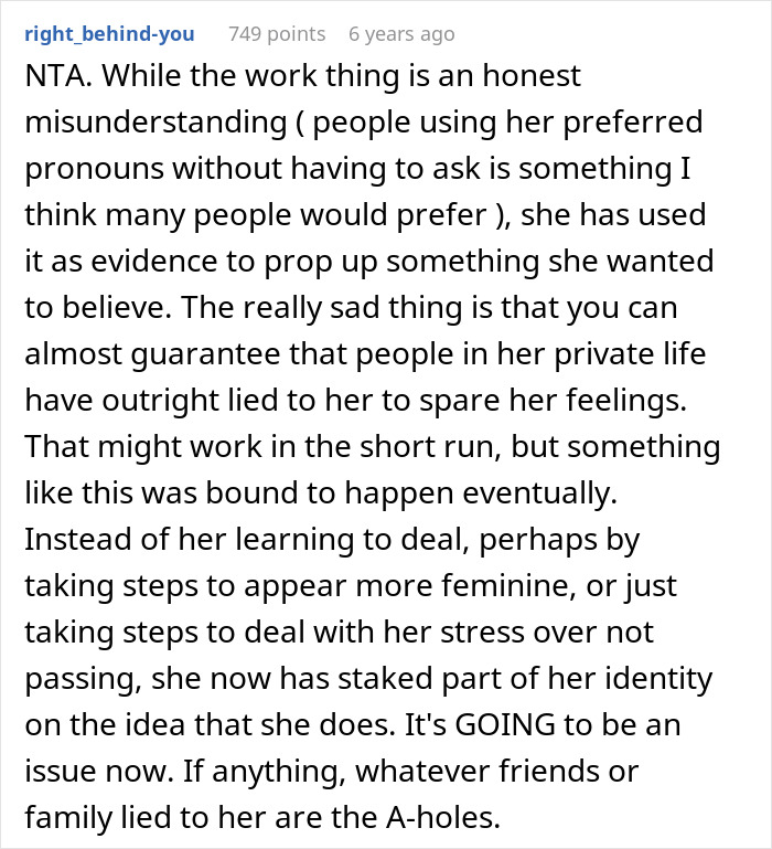 Trans Woman Mad At Coworker Who "Clocked" Her Identity, Which She Thought Was A Secret All Along