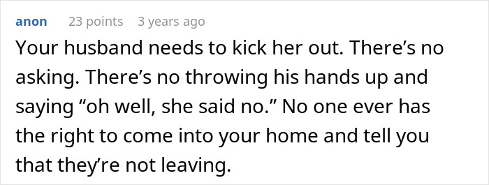 A comment says the husband must make his mother-in-law leave during the pregnant woman's contractions.