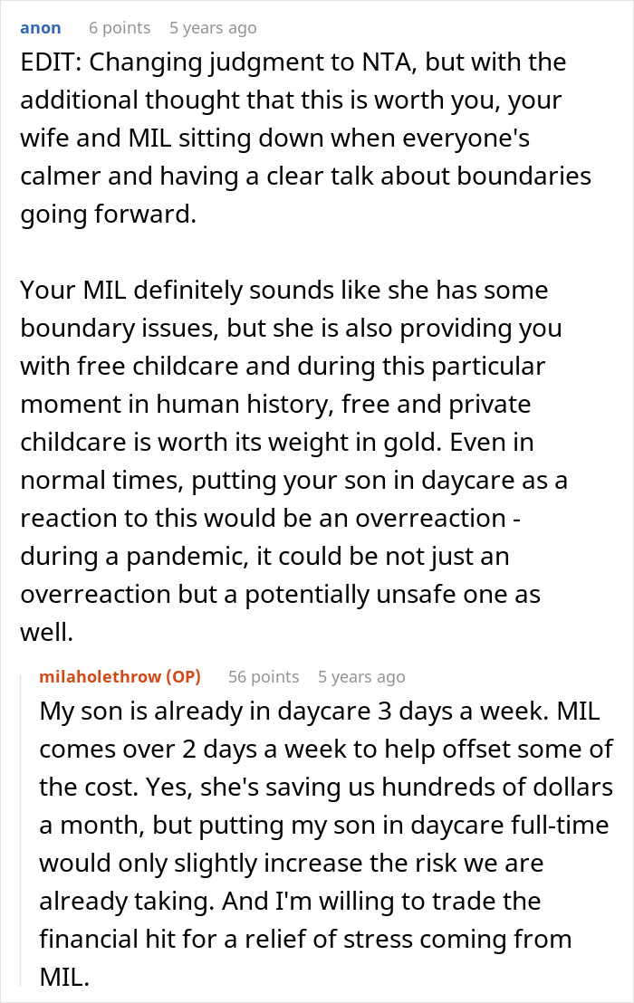 Discussion of MIL boundary problems and childcare during a pandemic