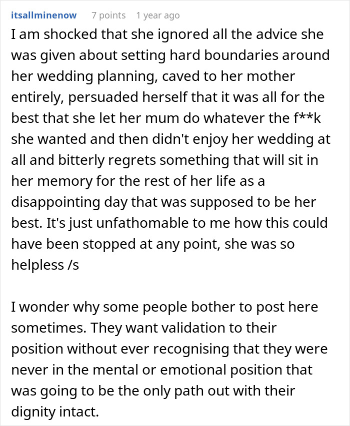 Bride regrets not setting boundaries during wedding planning, shares advice Bride regrets not setting boundaries during wedding planning, shares advice