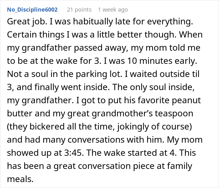 User shares story about being early at a wake showing woman revenge on MIL User shares story about being early at a wake showing woman revenge on MIL