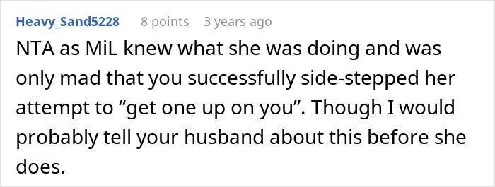 Reddit comment defending not being at fault in MIL cake incident at son's birthday
