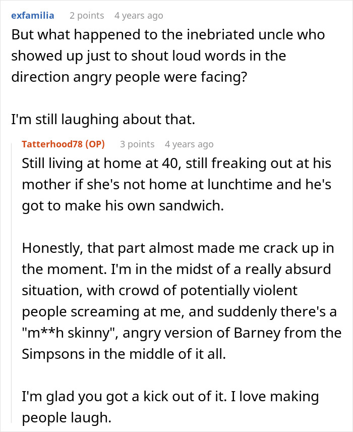 Discussion of inebriated uncle in narcissistic MIL story comments Discussion of inebriated uncle in narcissistic MIL story comments