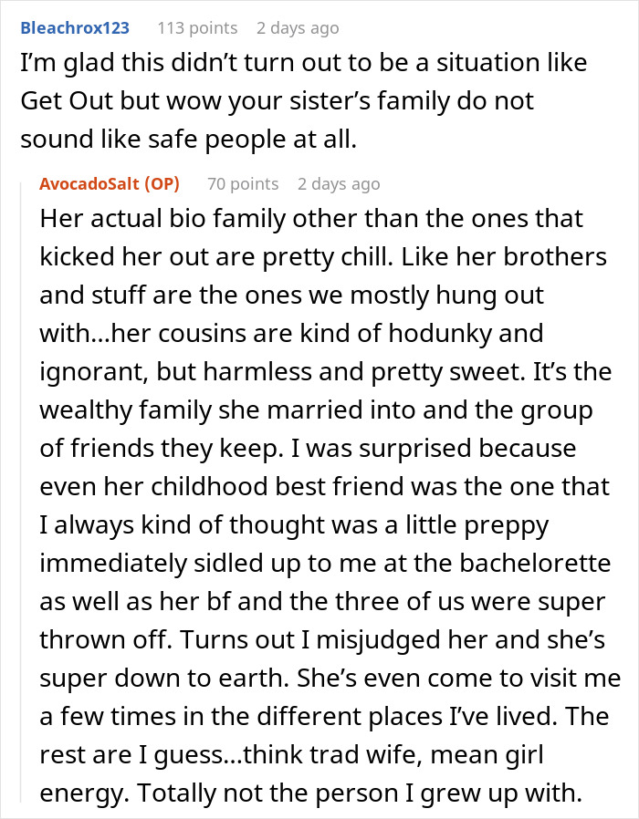 A woman finds out her sister is marrying into a racist family, and is shocked to see her defend them. A woman finds out her sister is marrying into a racist family, and is shocked to see her defend them.