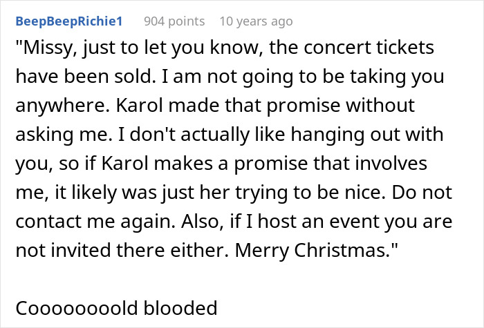 Woman Uses Concert Ticket To Appease Toxic Friend, Ends Up Hurting Sis As It Was A Gift From Her Woman Uses Concert Ticket To Appease Toxic Friend, Ends Up Hurting Sis As It Was A Gift From Her
