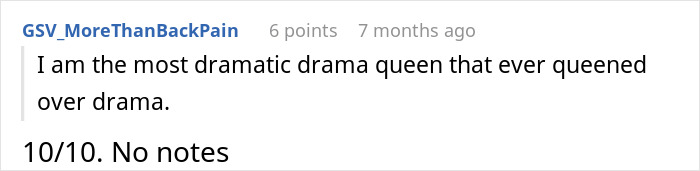 A screenshot of a Reddit comment about a guy finding his husband's things, revealing a double life.