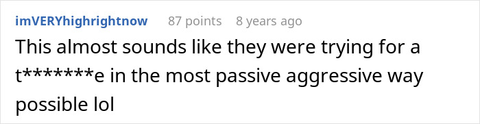 A comment on the selfish friend article, saying it sounds like passive aggressive payback. A comment on the selfish friend article, saying it sounds like passive aggressive payback.
