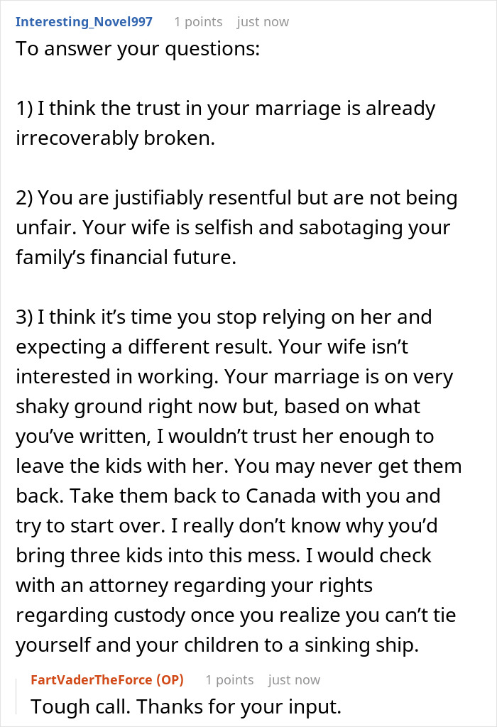 Impulsive Wife Keeps Quitting Jobs, Hubby Realizes His Trust Is Running Out As Fast As Their Cash Impulsive Wife Keeps Quitting Jobs, Hubby Realizes His Trust Is Running Out As Fast As Their Cash