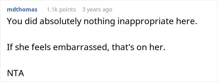 Comment stating no inappropriate behavior and no embarrassment for coworker chasing married man at work Comment stating no inappropriate behavior and no embarrassment for coworker chasing married man at work