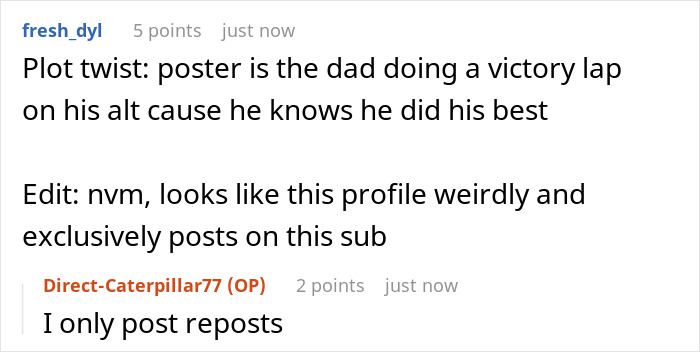Online discussion about dad's reaction to fiancé's dating history Online discussion about dad's reaction to fiancé's dating history