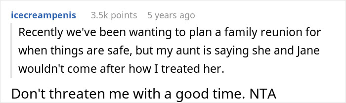 Family reunion plans cause tension after cousin's offense about poverty Family reunion plans cause tension after cousin's offense about poverty