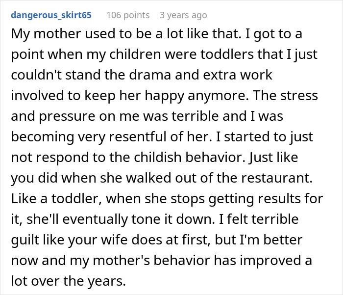 A Reddit comment section about dealing with an attention-seeker mom who ruins Mother's Day. A Reddit comment section about dealing with an attention-seeker mom who ruins Mother's Day.