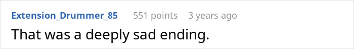 Comment reflecting on a deeply sad ending of a gender reveal cake story Comment reflecting on a deeply sad ending of a gender reveal cake story