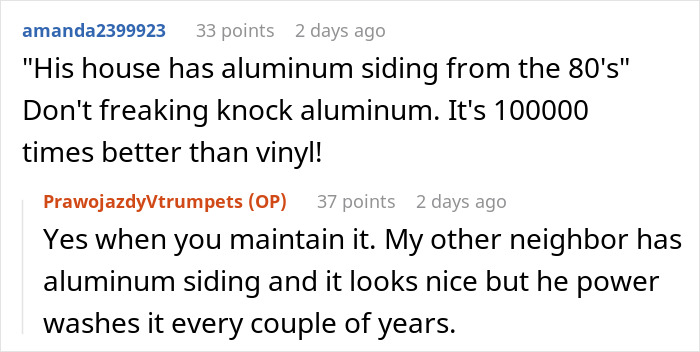 Praise for maintaining aluminum siding from the 80s Praise for maintaining aluminum siding from the 80s