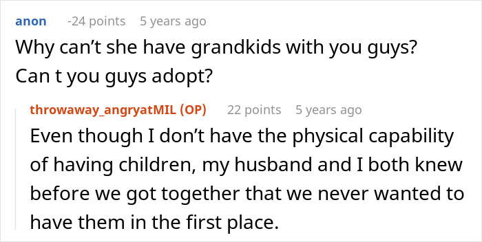 Comments on adoption questions and couple's stance on having children