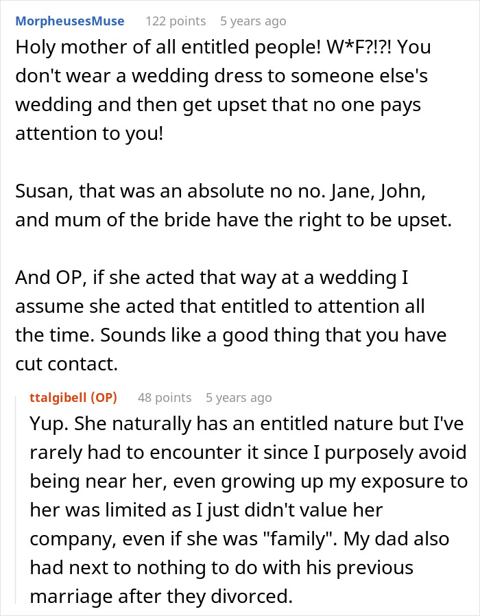 Reddit discussion on entitled behavior wearing wedding dress at wedding Reddit discussion on entitled behavior wearing wedding dress at wedding