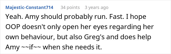 Reddit comment advising Amy to reconsider her situation amid gender reveal drama Reddit comment advising Amy to reconsider her situation amid gender reveal drama