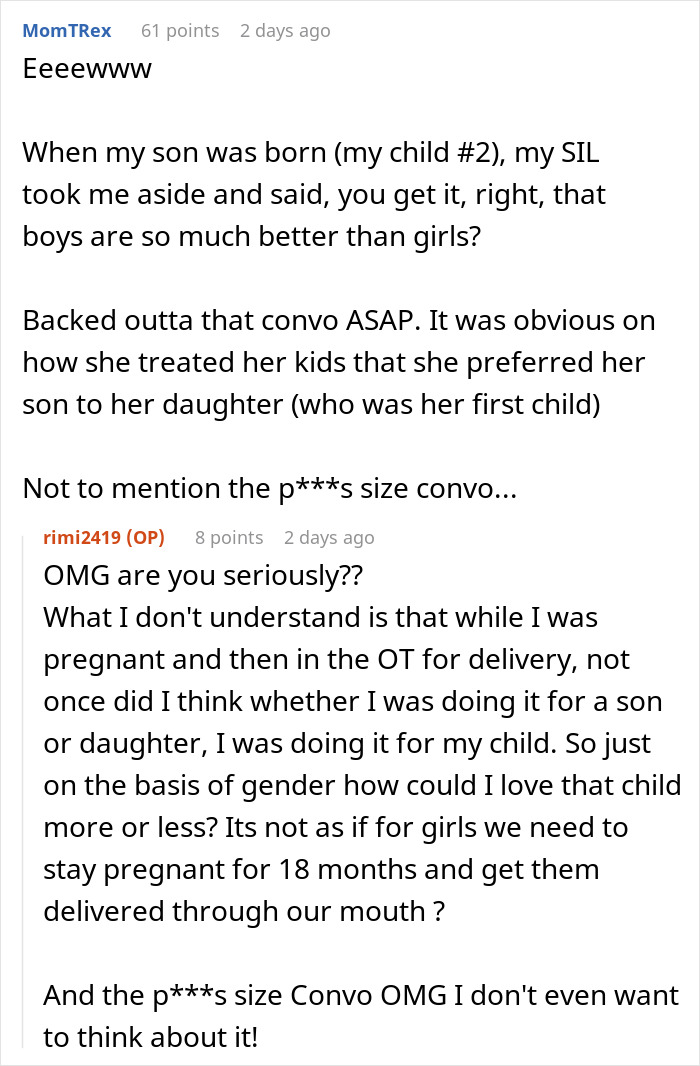 Reddit comment about favoritism towards sons versus daughters in family dynamics Reddit comment about favoritism towards sons versus daughters in family dynamics