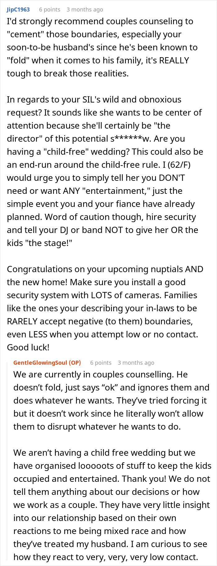 SIL Makes A Weird Demand For The Wedding: "Immediately Said No"
