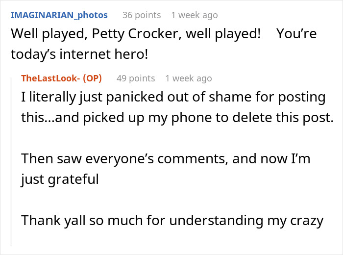 Supportive internet comments about woman dealing with mother-in-law snide remarks Supportive internet comments about woman dealing with mother-in-law snide remarks
