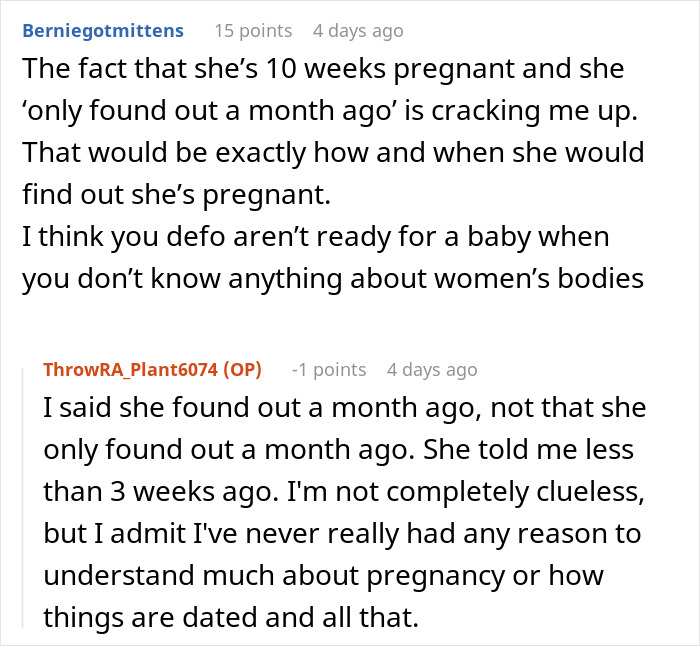 Comments debating timing of pregnancy discovery in woman throws fake 26th birthday story