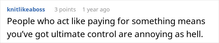 Comment on control issues when paying for a wedding Comment on control issues when paying for a wedding