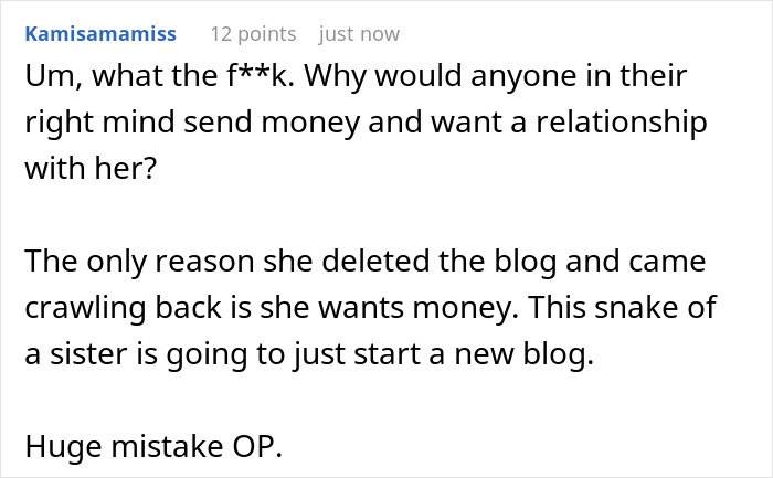 Woman Turns Family's Life Into Content For Her Blog, Gets Fired By Sis After She Refuses To Stop Woman Turns Family's Life Into Content For Her Blog, Gets Fired By Sis After She Refuses To Stop