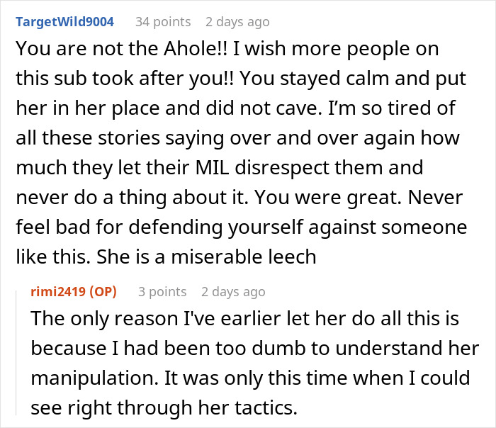 Supportive comment about standing up to disrespectful MIL Supportive comment about standing up to disrespectful MIL