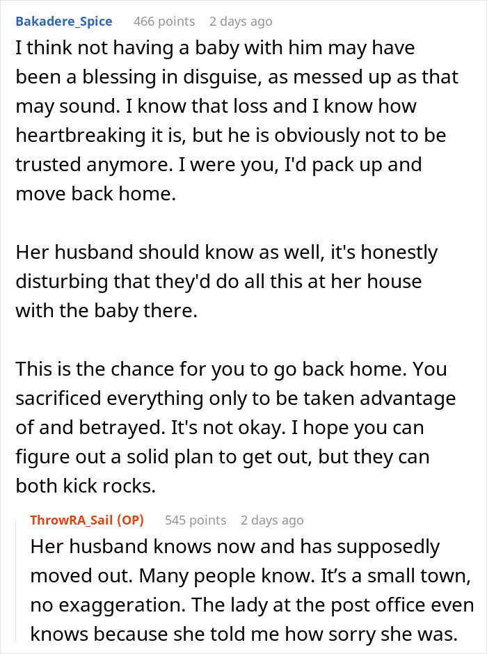 A user advises the woman to leave her husband due to suspicions over husband's untrustworthiness and betrayal. A user advises the woman to leave her husband due to suspicions over husband's untrustworthiness and betrayal.