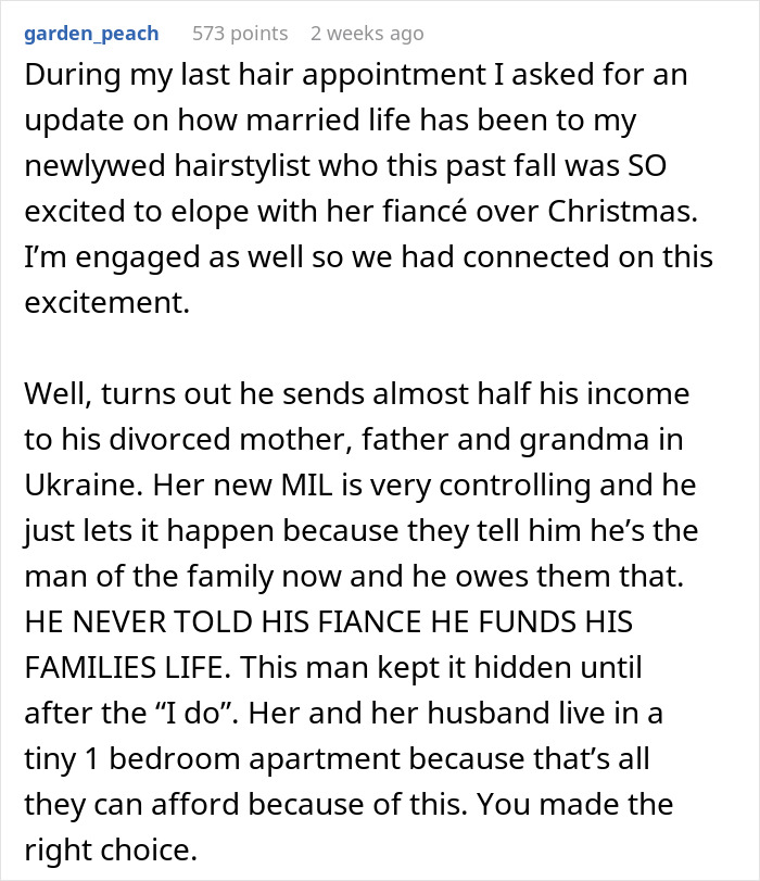 Mama's Boy Funds Mom's Fancy Trips, Skeptical Fianc&eacute;e Questions How Things Will Work After Marriage