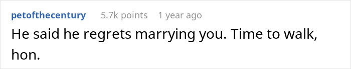 Reddit comment about husband regrets shared in conversation relating to generated photos
