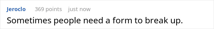 Comment about needing a form to break up related to data collection obsession Comment about needing a form to break up related to data collection obsession