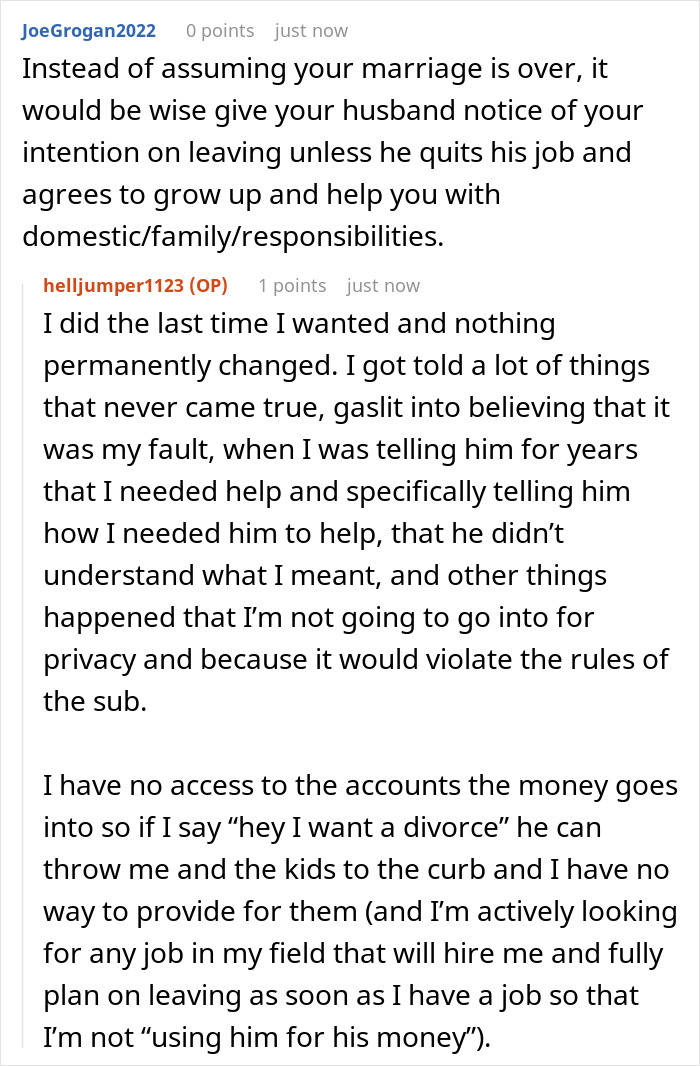 Wife discusses challenges of husband not helping in burnt-out marriage