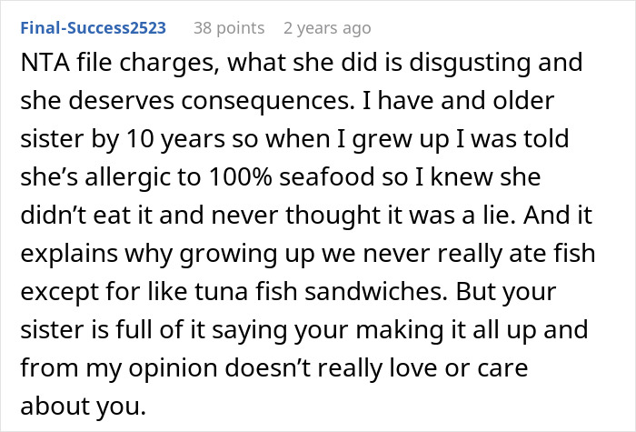 Sister Thinks Woman's Allergy Is A Lie, Her "Test" Gets Her Arrested Sister Thinks Woman's Allergy Is A Lie, Her "Test" Gets Her Arrested