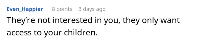 Comment about parents wanting access to children only Comment about parents wanting access to children only