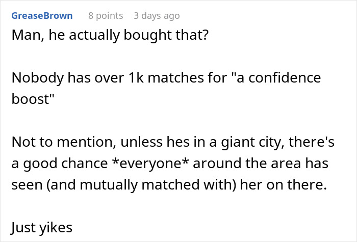 Comment doubting 1000 Tinder matches claimed for confidence boost Comment doubting 1000 Tinder matches claimed for confidence boost