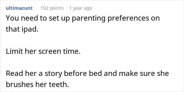 A user advises setting parenting preferences on an iPad to limit screen time due to a gaming problem.