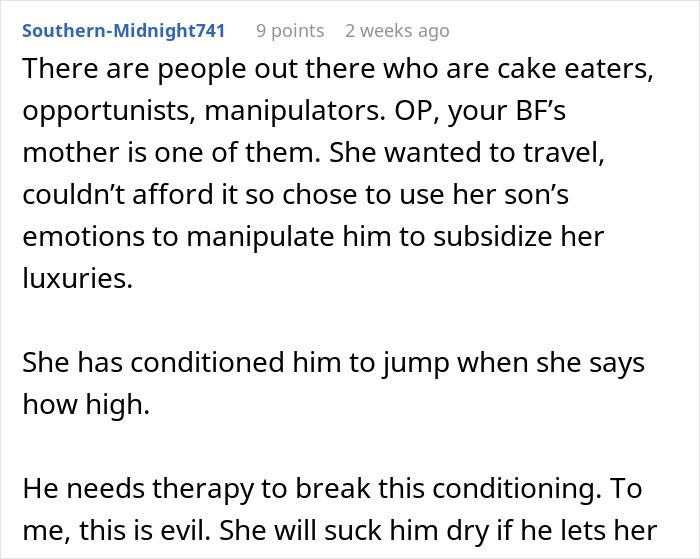 Mama's Boy Funds Mom's Fancy Trips, Skeptical Fianc&eacute;e Questions How Things Will Work After Marriage
