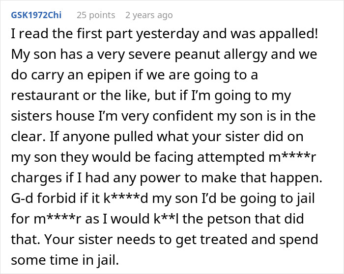 Sister Thinks Woman's Allergy Is A Lie, Her "Test" Gets Her Arrested Sister Thinks Woman's Allergy Is A Lie, Her "Test" Gets Her Arrested