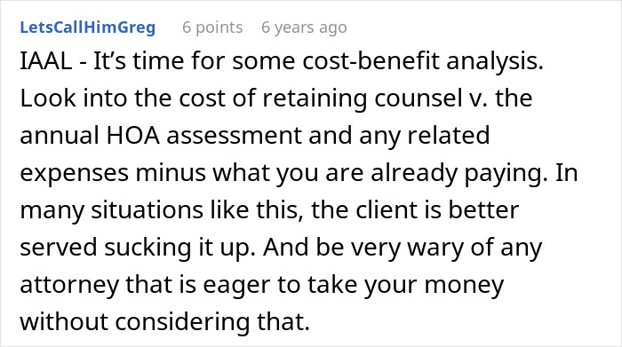 Cost-benefit analysis advice for dealing with HOA legal and assessment costs Cost-benefit analysis advice for dealing with HOA legal and assessment costs